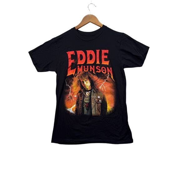 Eddie Munson Stranger Things Eleven Black Graphic T-Shirt Adult Netflix S - Picture 1 of 3